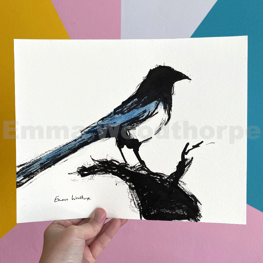 Magpie DIGITAL DOWNLOAD by Emma Woodthorpe