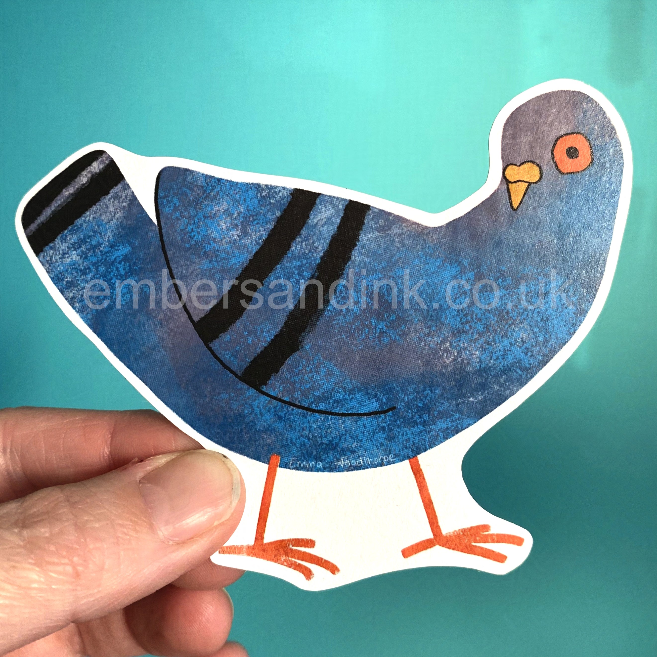 Pigeon Paper Sticker by Embers and Ink