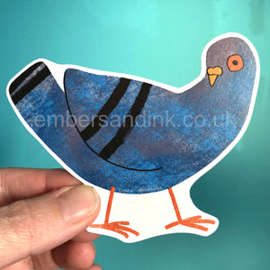 Pigeon Paper Sticker by Embers and Ink