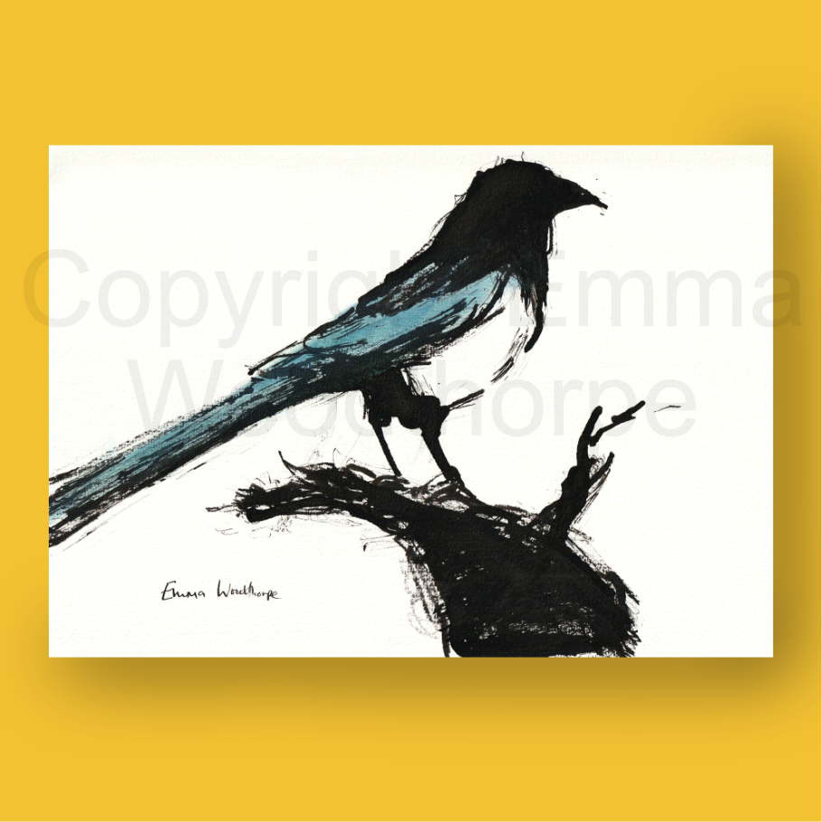 Magpie DIGITAL DOWNLOAD by Emma Woodthorpe