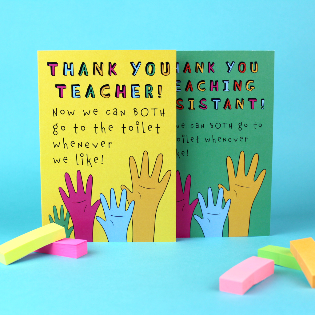 Thank You Teacher/Teaching Assistant Greetings Card by Embers and Ink